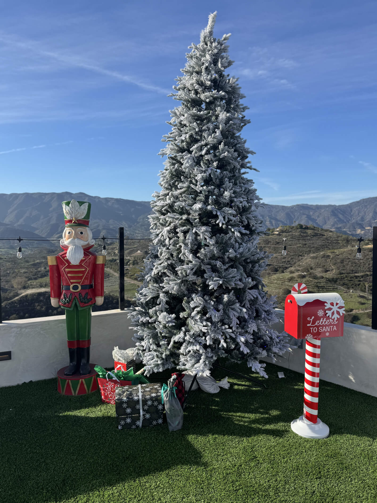 Curated Christmas tree styled for a holiday party